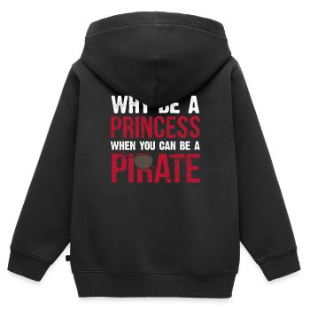 pirate - Sweat Premium à capuche zippé enfant bio - noir - Dos - AI Model Kid Male (0cm)