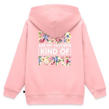 Dogs Are My Favorite Kind Of People Funny Flower - Kinder Premium Organic Zip Hoodie - Rosa - Hinten - AI Model Kid Female (0cm)