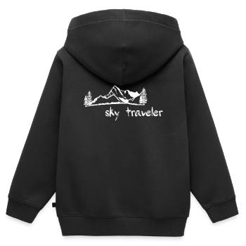 Glider glider Glider Silot - Kids Premium Organic Zip-up Hoodie - black - Back - AI Model Kid Male (0cm)