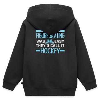Eiskunstlauf - Kinder Premium Organic Zip Hoodie - Schwarz - Hinten - AI Model Kid Male (0cm)