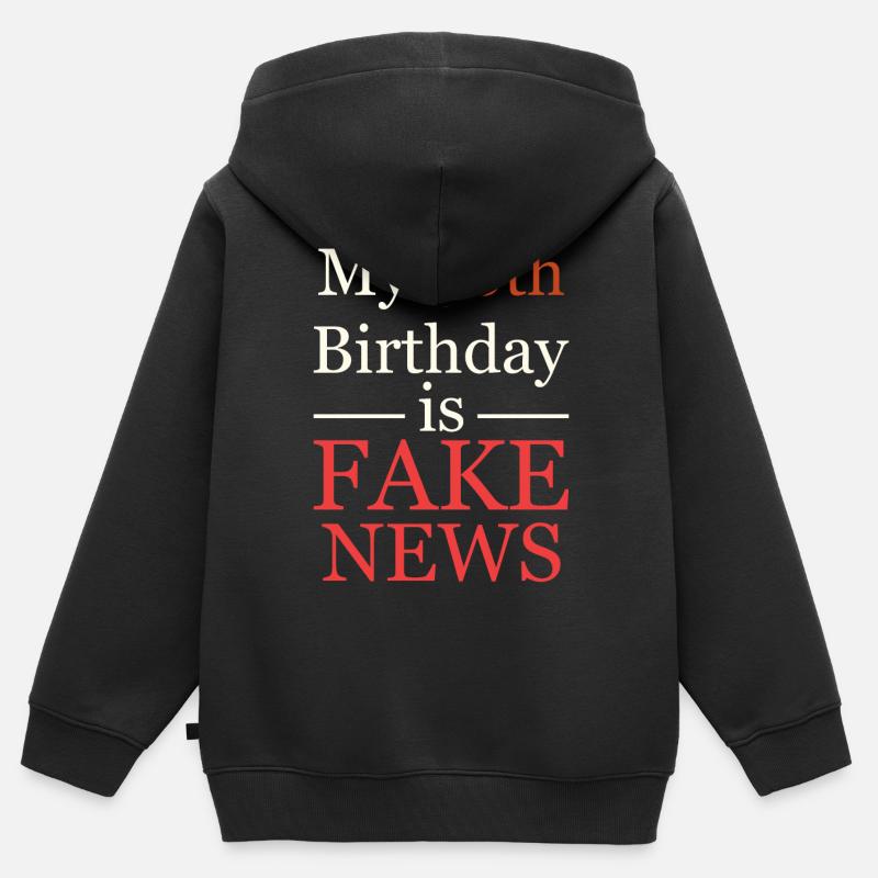 50e anniversaire - Sweat Premium à capuche zippé enfant bio - noir