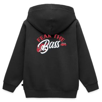 Guitare basse guitare basse - Sweat Premium à capuche zippé enfant bio - noir - Dos - AI Model Kid Male (0cm)