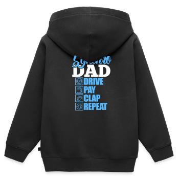 Synchronschwimmen Vater - Kinder Premium Organic Zip Hoodie - Schwarz - Hinten - AI Model Kid Male (0cm)