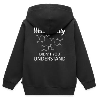 Chemiker Chemie Chemisch Physiker Physik Geschenk - Kinder Premium Organic Zip Hoodie - Schwarz - Hinten - AI Model Kid Male (0cm)