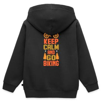bicycle - Kids Premium Organic Zip-up Hoodie - black - Back - AI Model Kid Male (0cm)
