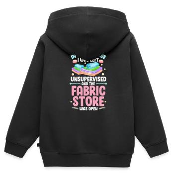 Nähen - Kinder Premium Organic Zip Hoodie - Schwarz - Hinten - AI Model Kid Male (0cm)
