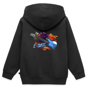 Electric bass - Kids Premium Organic Zip-up Hoodie - black - Back - AI Model Kid Male (0cm)