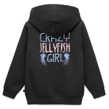 méduse - Sweat Premium à capuche zippé enfant bio - noir - Dos - AI Model Kid Male (0cm)