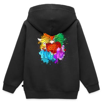 Krankenschwester Krankenpfleger - Kinder Premium Organic Zip Hoodie - Schwarz - Hinten - AI Model Kid Male (0cm)