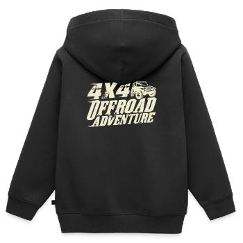 Véhicule tout terrain - Sweat Premium à capuche zippé enfant bio - noir - Dos - AI Model Kid Male (0cm)