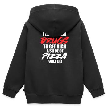 Diabetes - Kinder Premium Organic Zip Hoodie - Schwarz - Hinten - AI Model Kid Male (0cm)