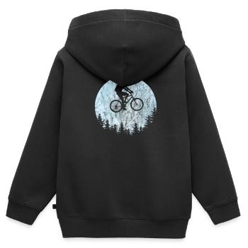 VTT VTT VTT VTT VTT cadeau - Sweat Premium à capuche zippé enfant bio - noir - Dos - AI Model Kid Male (0cm)
