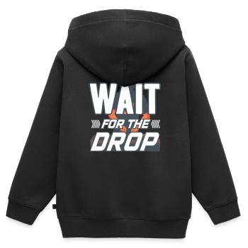 Soirée DJ - Sweat Premium à capuche zippé enfant bio - noir - Dos - AI Model Kid Male (0cm)