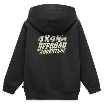 Véhicule tout terrain - Sweat Premium à capuche zippé enfant bio - noir - Dos - AI Model Kid Male (0cm)