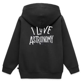 Astronomie - Kinder Premium Organic Zip Hoodie - Schwarz - Hinten - AI Model Kid Male (0cm)
