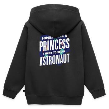Astronaut - Kinder Premium Organic Zip Hoodie - Schwarz - Hinten - AI Model Kid Male (0cm)