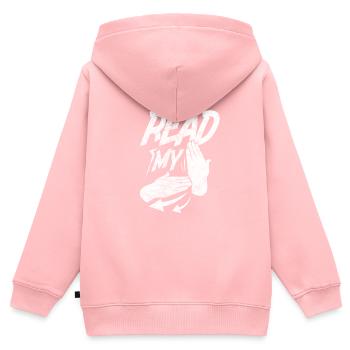 ASL Sign Language Deaf Sign Language - Kids Premium Organic Zip-up Hoodie - rose - Back - AI Model Kid Female (0cm)