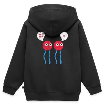 Biologie - Kinder Premium Organic Zip Hoodie - Schwarz - Hinten - AI Model Kid Male (0cm)