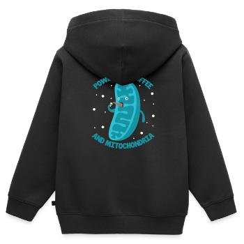 Biologie - Kinder Premium Organic Zip Hoodie - Schwarz - Hinten - AI Model Kid Male (0cm)