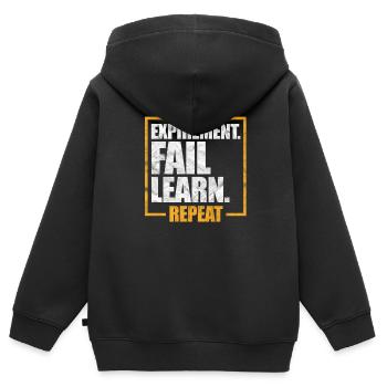 Biologie Wissenschaft Chemie Labor Geschenk - Kinder Premium Organic Zip Hoodie - Schwarz - Hinten - AI Model Kid Male (0cm)