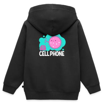 Biologie - Kinder Premium Organic Zip Hoodie - Schwarz - Hinten - AI Model Kid Male (0cm)