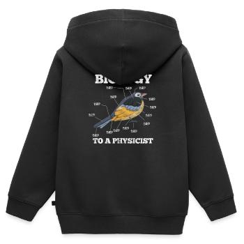 Biologie - Kinder Premium Organic Zip Hoodie - Schwarz - Hinten - AI Model Kid Male (0cm)