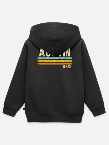 Austin Texas - Kinder Premium Organic Zip Hoodie - Schwarz