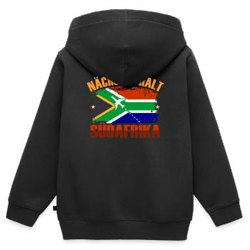 Afrique du sud - Sweat Premium à capuche zippé enfant bio - noir - Dos - AI Model Kid Male (0cm)