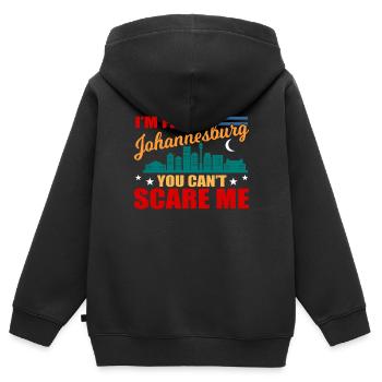 Afrique du sud - Sweat Premium à capuche zippé enfant bio - noir - Dos - AI Model Kid Male (0cm)