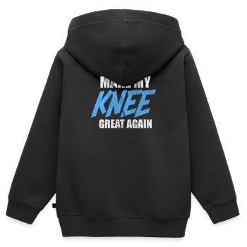 Cadeau de chirurgie de blessure de chirurgie de genou op - Sweat Premium à capuche zippé enfant bio - noir - Dos - AI Model Kid Male (0cm)
