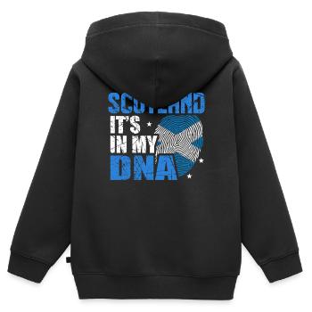 Schottland - Kinder Premium Organic Zip Hoodie - Schwarz - Hinten - AI Model Kid Male (0cm)