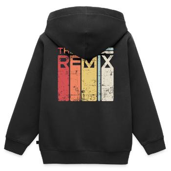 The Remix Partnerlook Partner Kinder Boys Girls - Kids Premium Organic Zip-up Hoodie - black - Back - AI Model Kid Male (0cm)