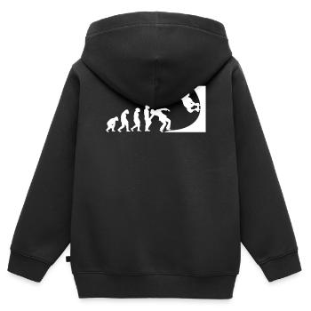 Evolution Skater Skateboard Skate halfpipe - Sweat Premium à capuche zippé enfant bio - noir - Dos - AI Model Kid Male (0cm)