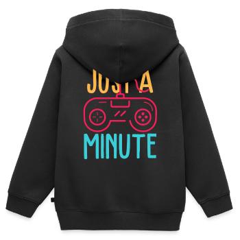 Jeux vidéo contrôleur - Sweat Premium à capuche zippé enfant bio - noir - Dos - AI Model Kid Male (0cm)
