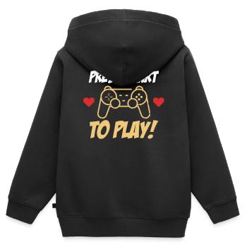 Démarrage de la console de jeu de la manette - Sweat Premium à capuche zippé enfant bio - noir - Dos - AI Model Kid Male (0cm)