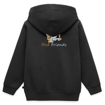 Maler Malerei Künstler - Kinder Premium Organic Zip Hoodie - Schwarz - Hinten - AI Model Kid Male (0cm)