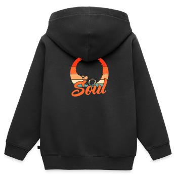 Soul Musik Afro Black Lives Matter Geschenk - Kinder Premium Organic Zip Hoodie - Schwarz - Hinten - AI Model Kid Male (0cm)
