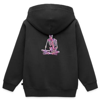 skeleton - Kids Premium Organic Zip-up Hoodie - black - Back - AI Model Kid Male (0cm)