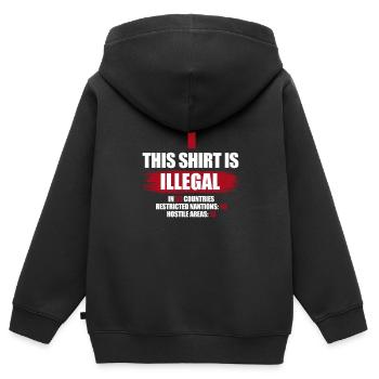 Christlich - Kinder Premium Organic Zip Hoodie - Schwarz - Hinten - AI Model Kid Male (0cm)