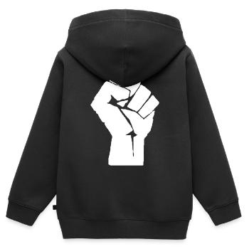 Black Lives Matter Black Power - Kids Premium Organic Zip-up Hoodie - black - Back - AI Model Kid Male (0cm)