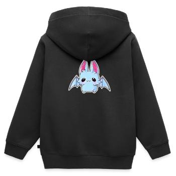 Fledermaus - Kinder Premium Organic Zip Hoodie - Schwarz - Hinten - AI Model Kid Male (0cm)