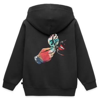 Zahnarzt - Kinder Premium Organic Zip Hoodie - Schwarz - Hinten - AI Model Kid Male (0cm)