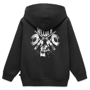 Schweißer Schweißen - Kinder Premium Organic Zip Hoodie - Schwarz - Hinten - AI Model Kid Male (0cm)