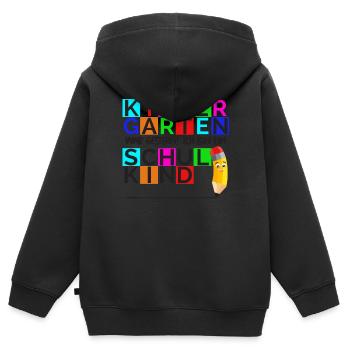 Kindergarten War Gestern Ich Bin Ein Schulkind - Kinder Premium Organic Zip Hoodie - Schwarz - Hinten - AI Model Kid Male (0cm)