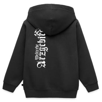 Welterbe Arzgebirg Erzgebirge Erzgebirger Sachsen - Kinder Premium Organic Zip Hoodie - Schwarz - Hinten - AI Model Kid Male (0cm)