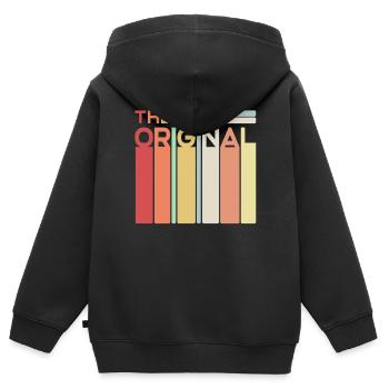 Le père d'origine du partenaire The Remix - Sweat Premium à capuche zippé enfant bio - noir - Dos - AI Model Kid Male (0cm)