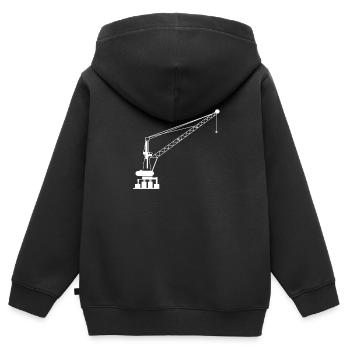 Crane operator - Kids Premium Organic Zip-up Hoodie - black - Back - AI Model Kid Male (0cm)