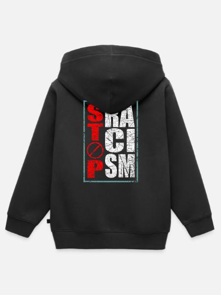 Antirassismus - Kinder Premium Organic Zip Hoodie - Schwarz