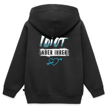 Idiot Aber Ihrer Valentinstag Partnerlook - Kinder Premium Organic Zip Hoodie - Schwarz - Hinten - AI Model Kid Male (0cm)