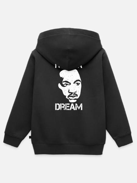 Martin Luther King - Sweat Premium à capuche zippé enfant bio - noir